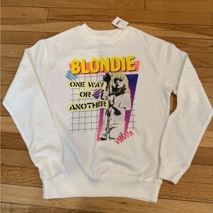 BLONDIE Graphic Crewneck Sweater - White NWT